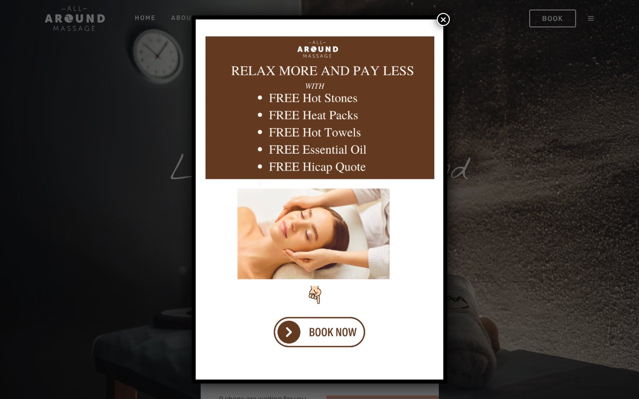 All Around Massage — 9-store massage chain — POS system, website, app & AI | Tmatt Technology portfolio