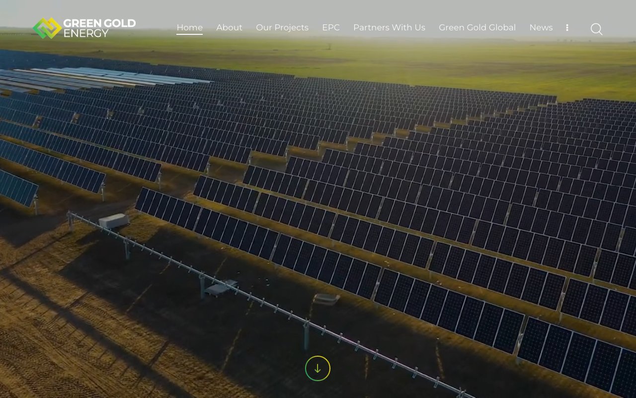 Green Gold Energy — 1.3GW solar pipeline — corporate website | Tmatt Technology portfolio